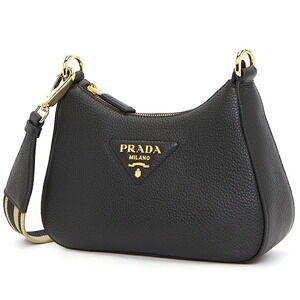 Prada bag black leather shoulder